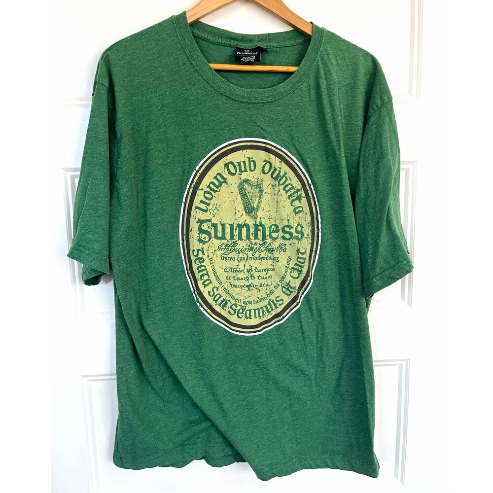 Official Guinness Extra Stout Green Shirt 3XL Lionn Dubh Dubalta Celtic Graphic